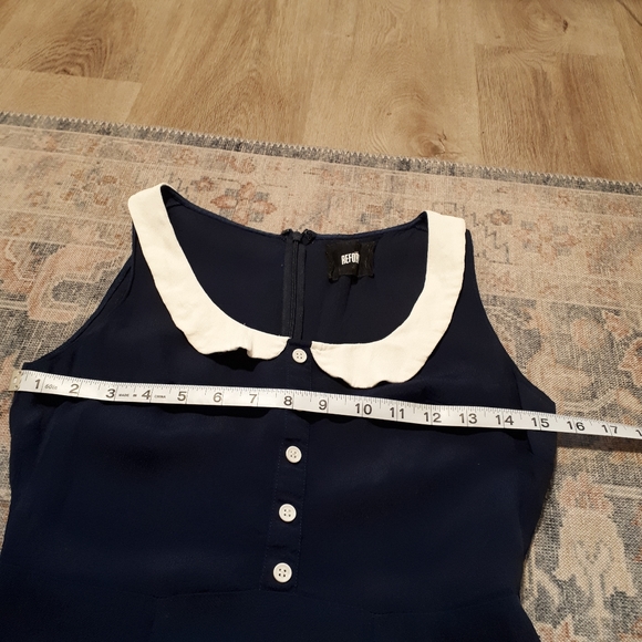 Reformation Bridget dress in navy royal - Picture 8 of 11